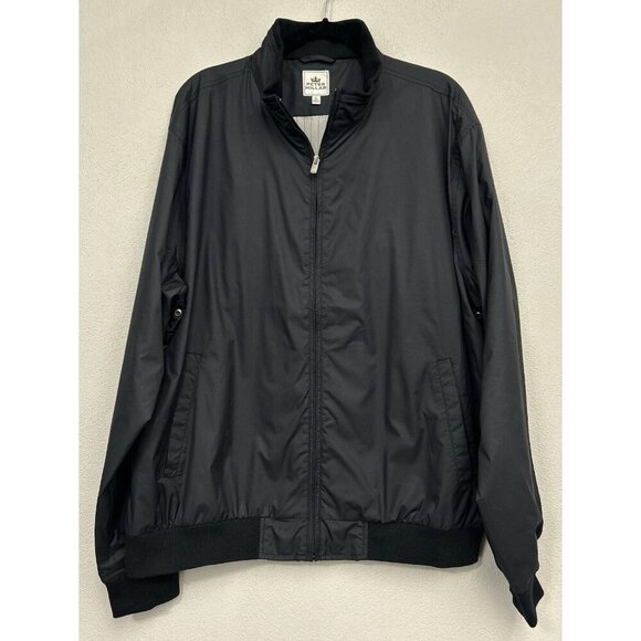 Peter Millar Jacket Men’s XL Black Full Zip Golf Windbreaker Bomber Outdoor